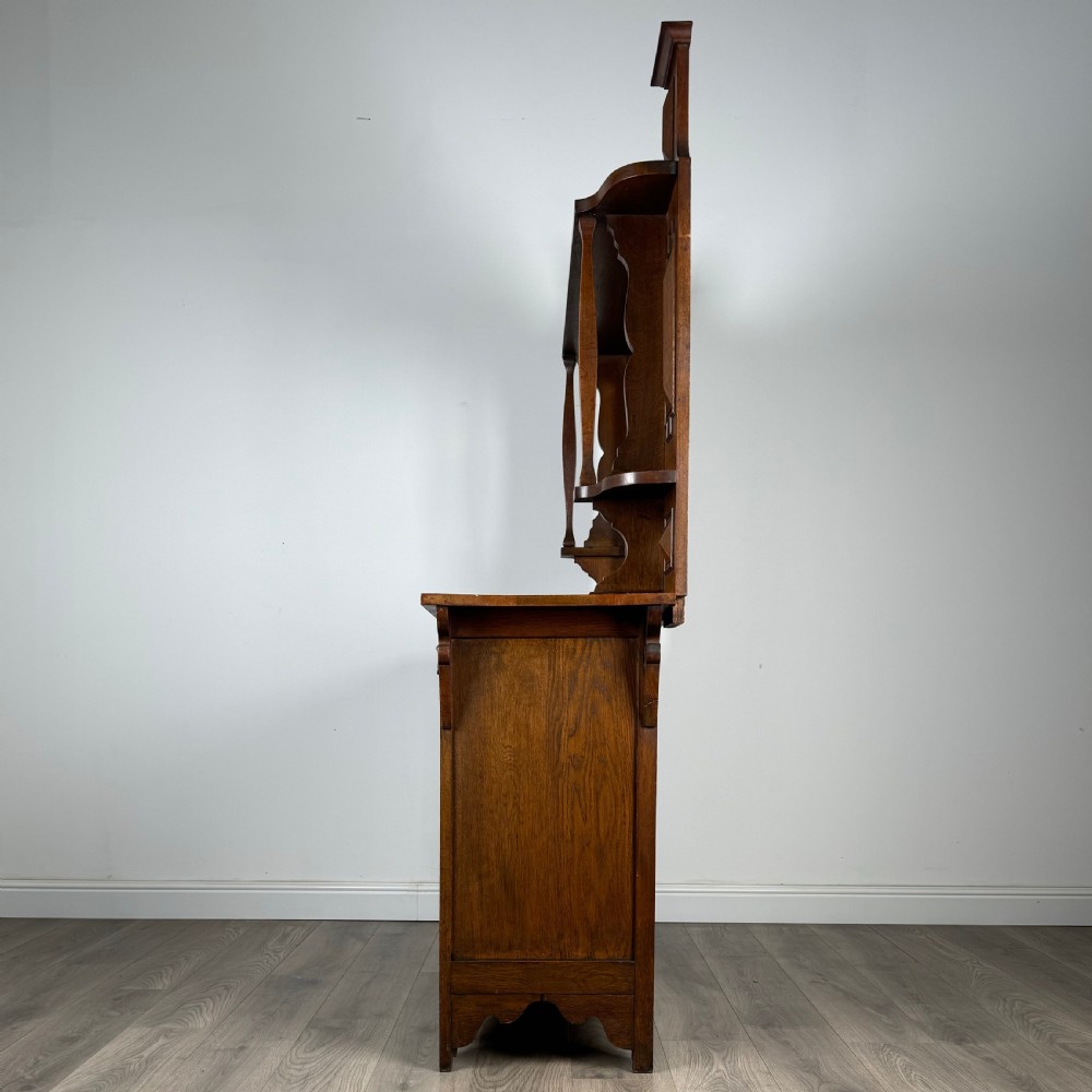  Antique 20th Century Mirror Back Sideboard In Oak  View IV