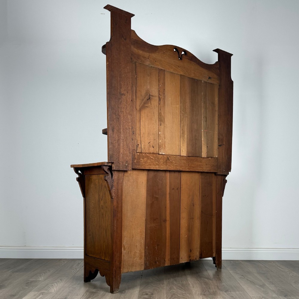  Antique 20th Century Mirror Back Sideboard In Oak  View V