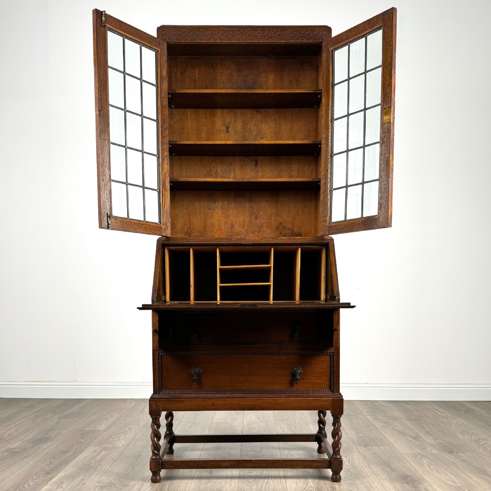  Antique 20th Century Bureau Bookcase In Oak 
 View II