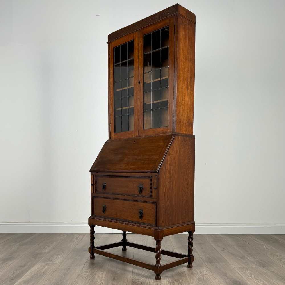  Antique 20th Century Bureau Bookcase In Oak 
 View III