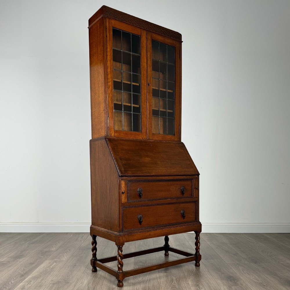  Antique 20th Century Bureau Bookcase In Oak 
 View IX