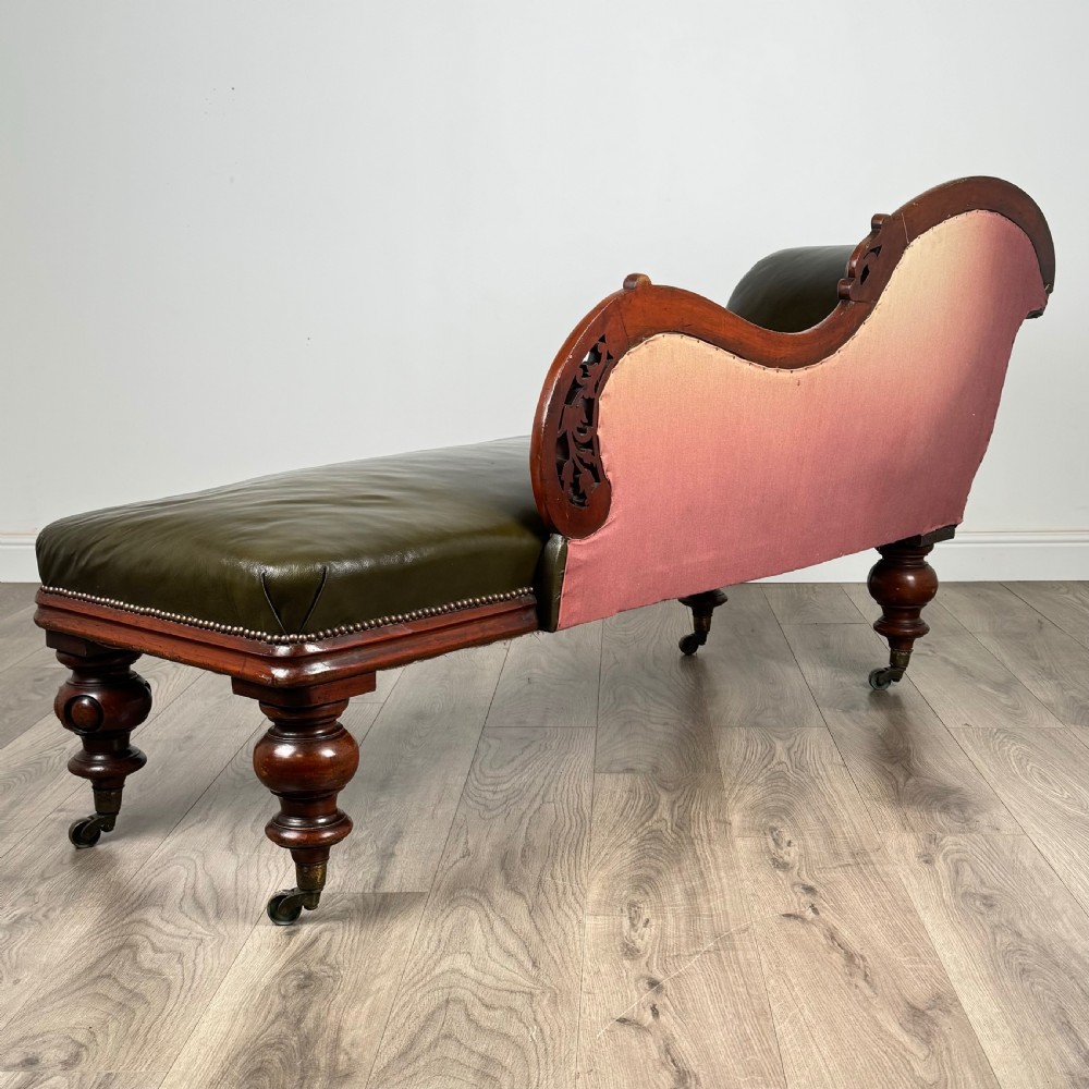 Antique 19th Century Fine Quality Chaise Lounge In Mahogany View IV