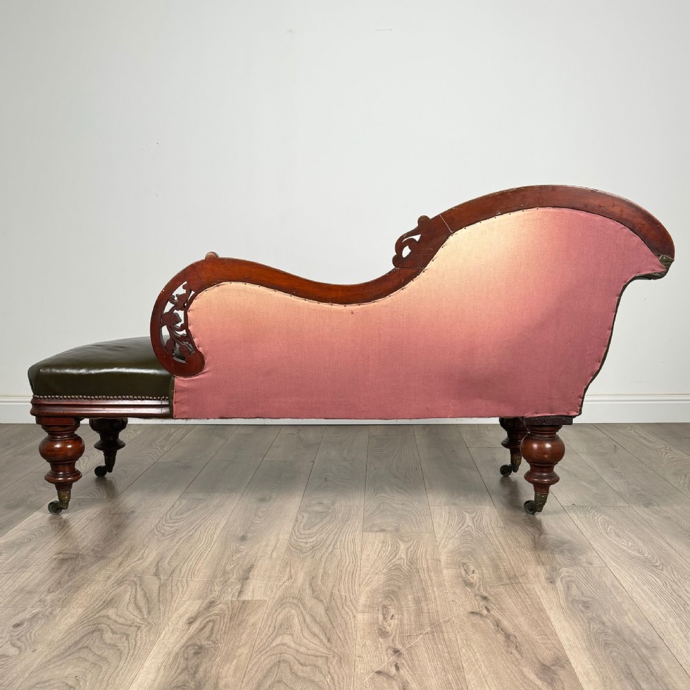 Antique 19th Century Fine Quality Chaise Lounge In Mahogany View V
