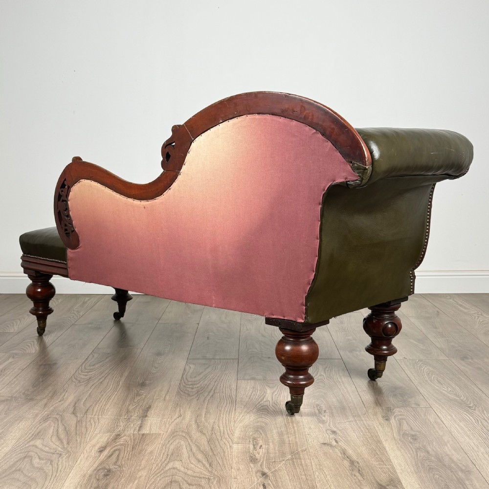 Antique 19th Century Fine Quality Chaise Lounge In Mahogany View VI