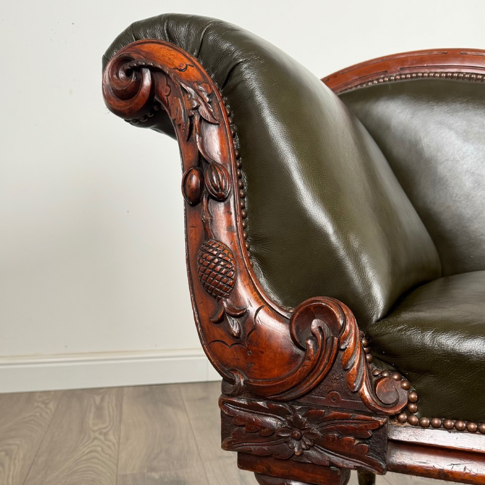 Antique 19th Century Fine Quality Chaise Lounge In Mahogany View XI