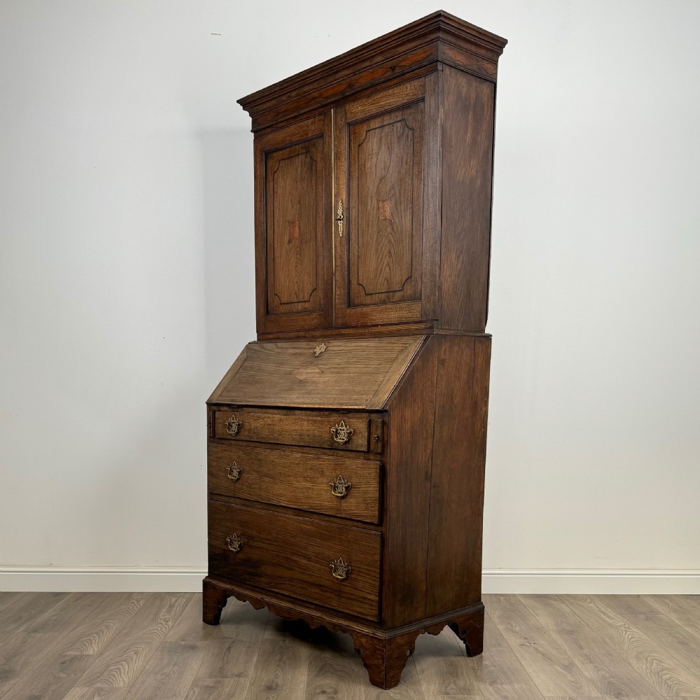  Antique 18th Century Bureau Bookcase In Oak 
 View III