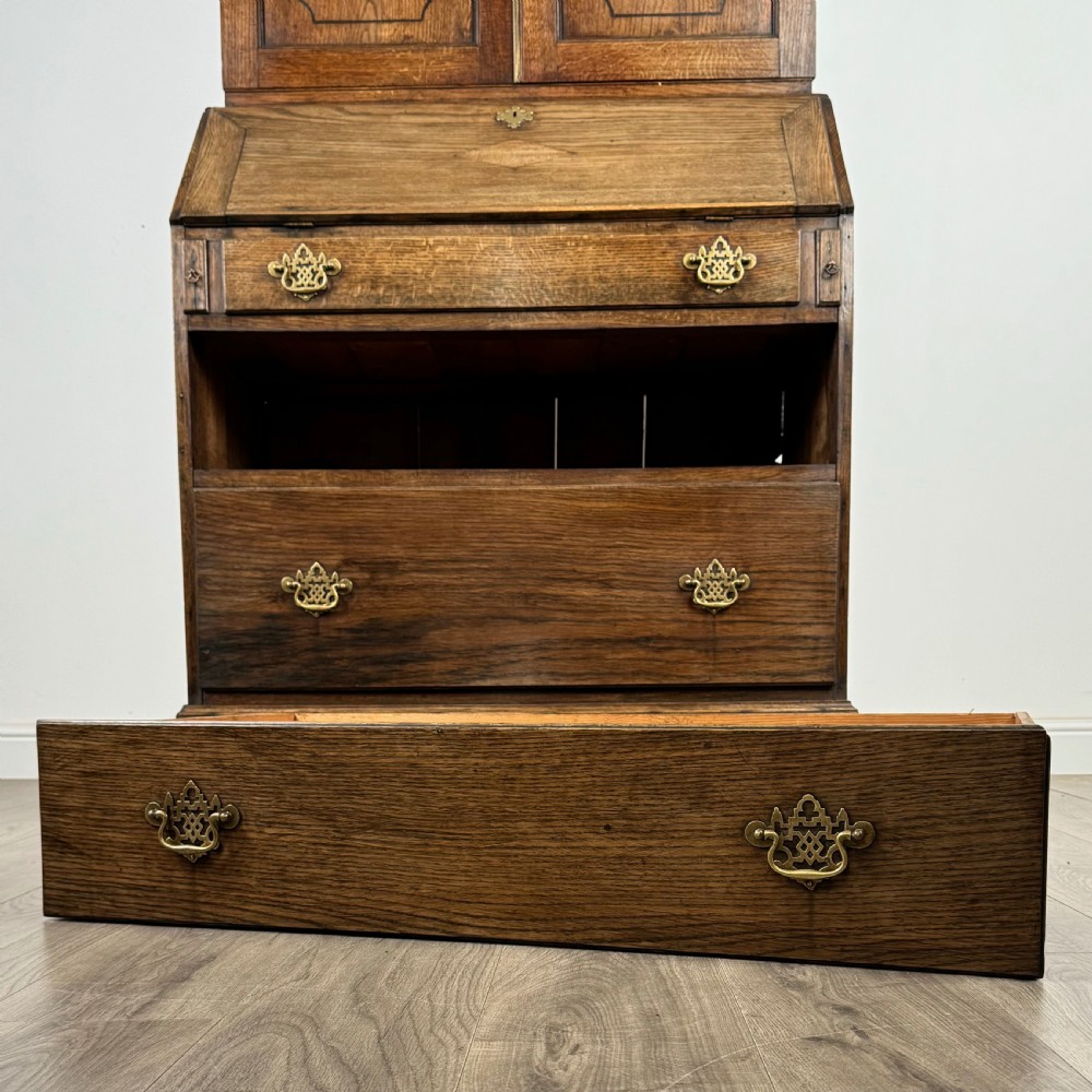  Antique 18th Century Bureau Bookcase In Oak 
 View X