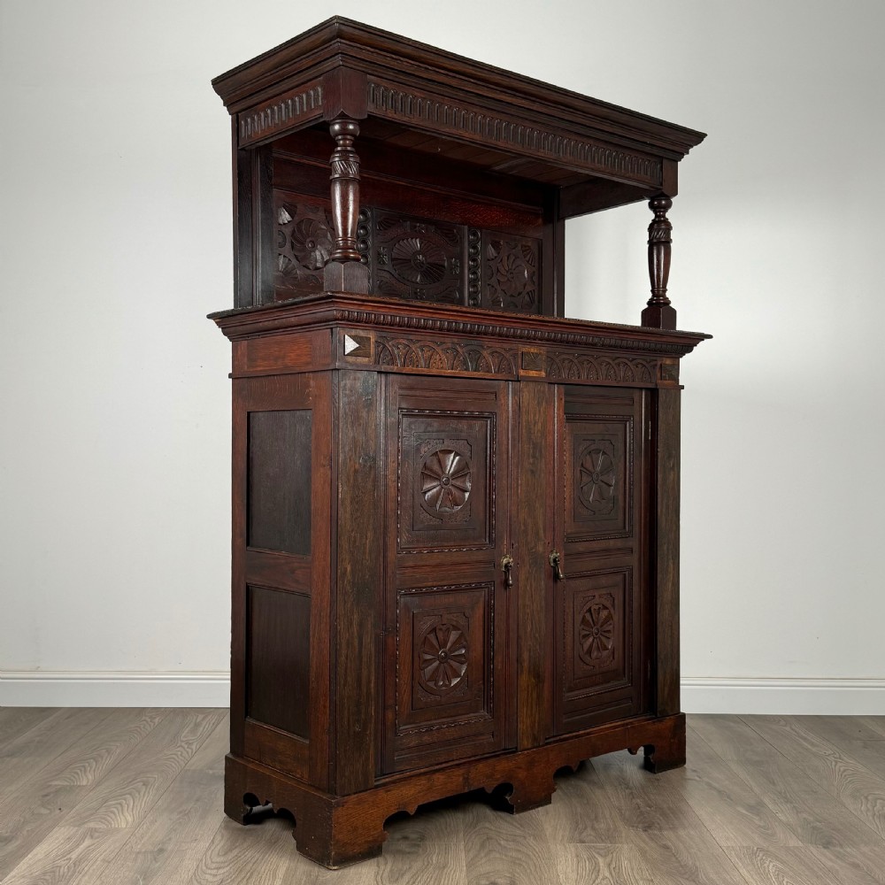  Antique 20th Century Carved Oak Cupboard 
 View IX