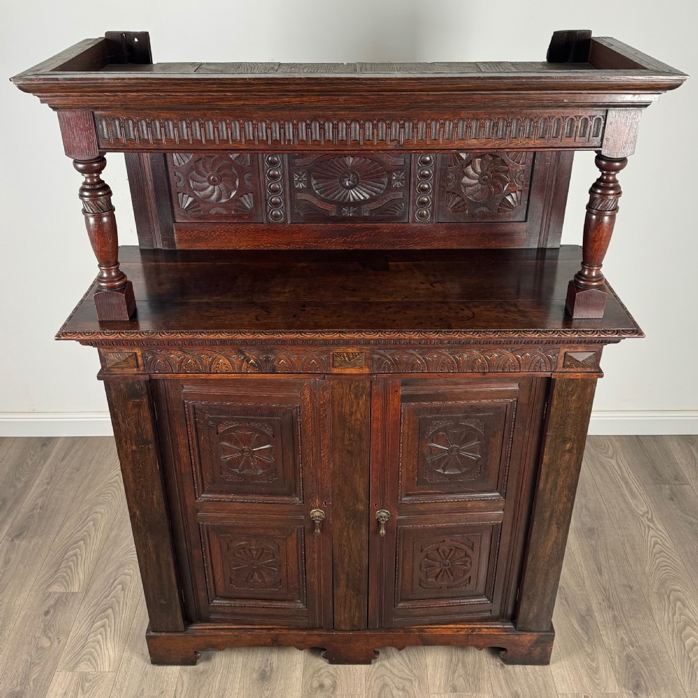  Antique 20th Century Carved Oak Cupboard 
 View X