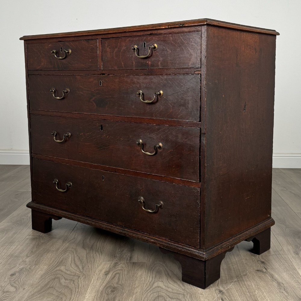  Antique 18th Century Oak Chest Of Drawers  View II
