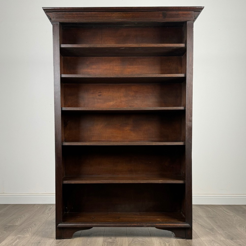  Antique 20th Century Open Bookcase In Oak 
