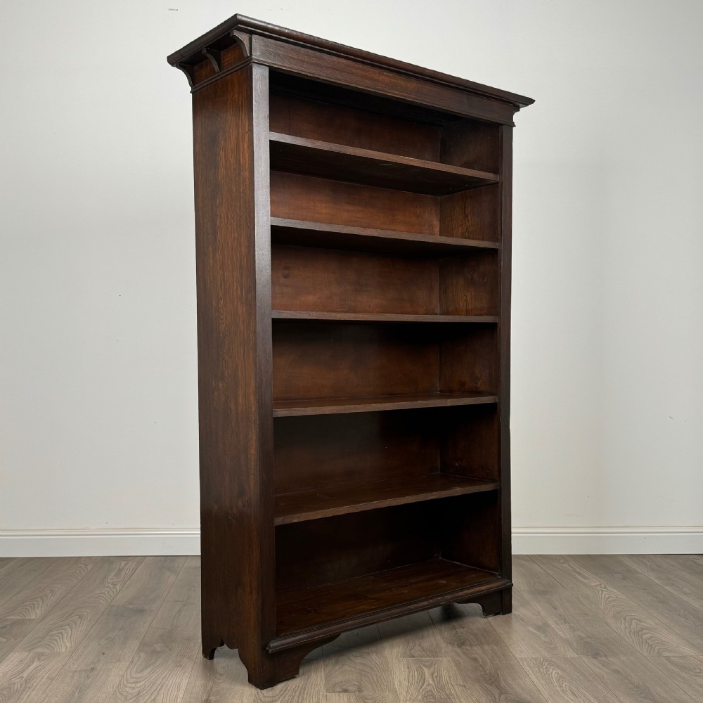  Antique 20th Century Open Bookcase In Oak 
 View VIII