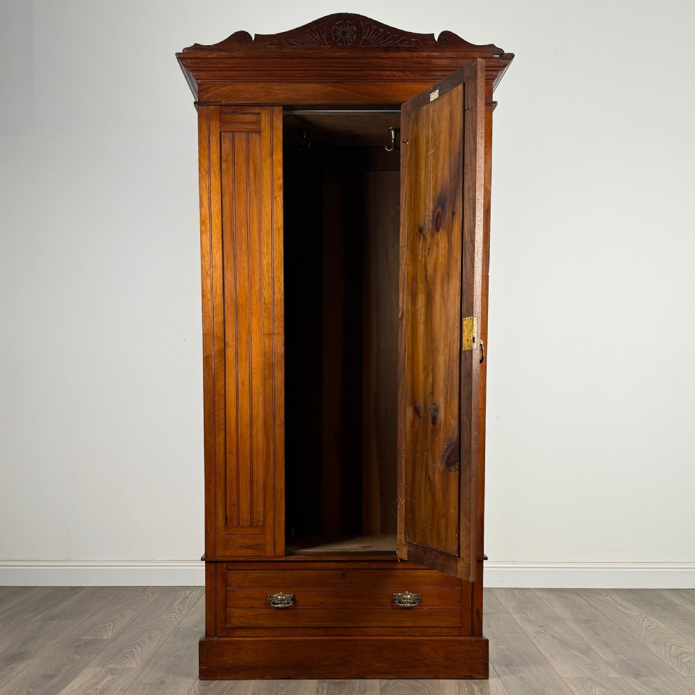 Antique 20th Century Wardrobe In Satin Wood 
 View II