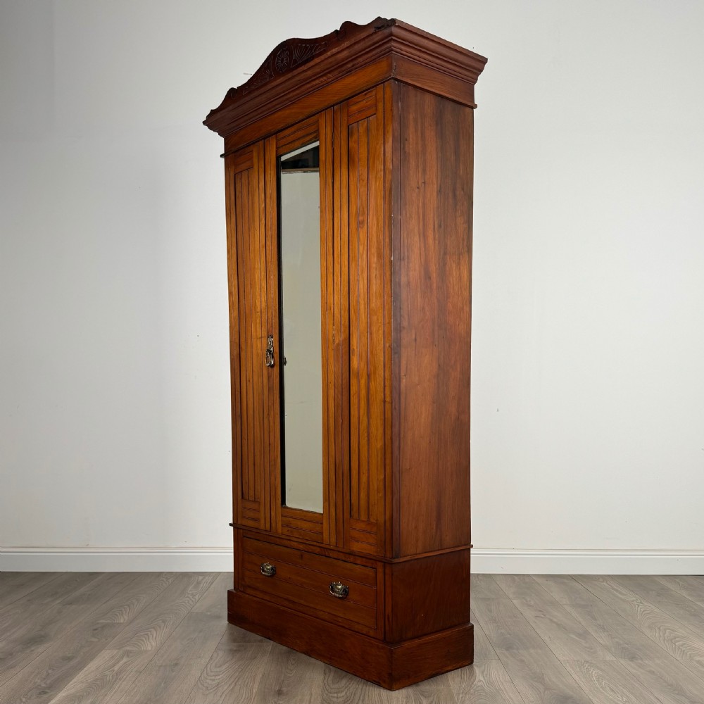 Antique 20th Century Wardrobe In Satin Wood 
 View III