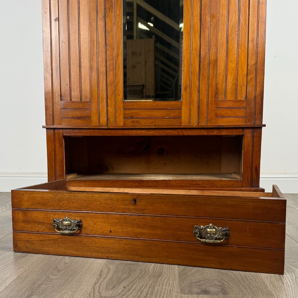 Antique 20th Century Wardrobe In Satin Wood 
 View X