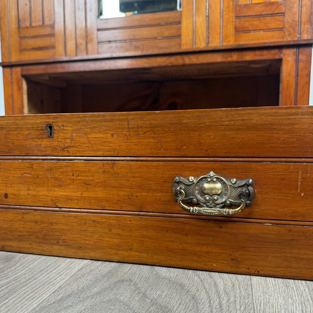Antique 20th Century Wardrobe In Satin Wood 
 View XI