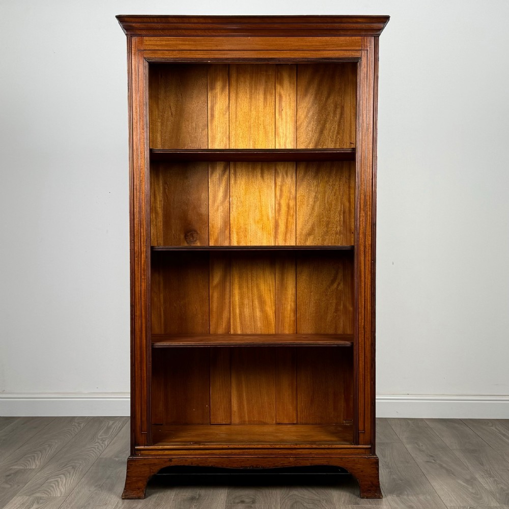  Antique 20th Century Open Bookcase In Mahogany 
