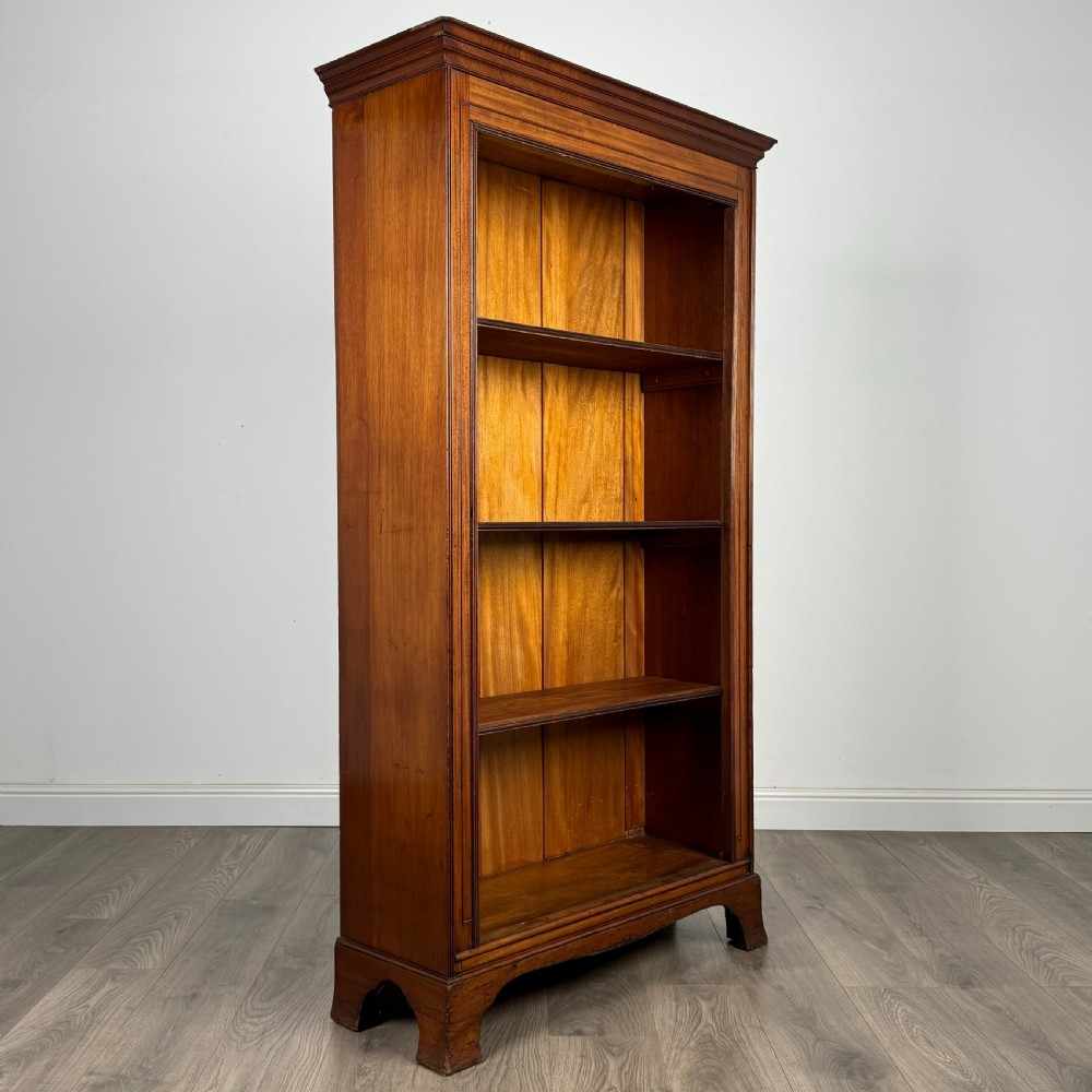  Antique 20th Century Open Bookcase In Mahogany 
 View VIII