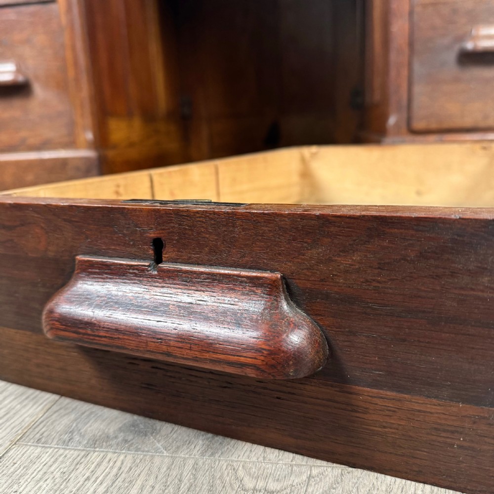  Antique 20th Century Roll Top Desk In Oak  View XIII