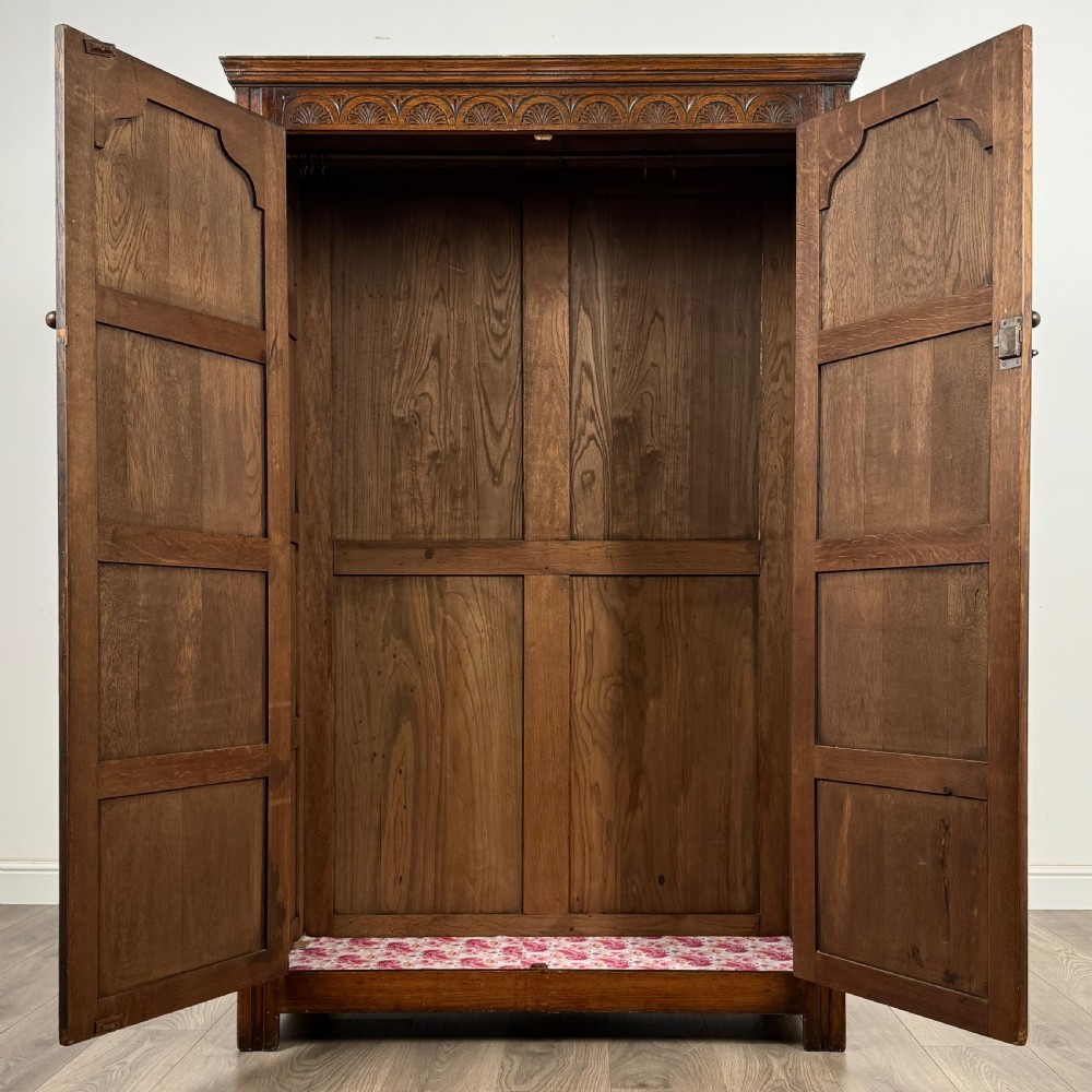 Antique 20th Century Wardrobe In Oak  View II