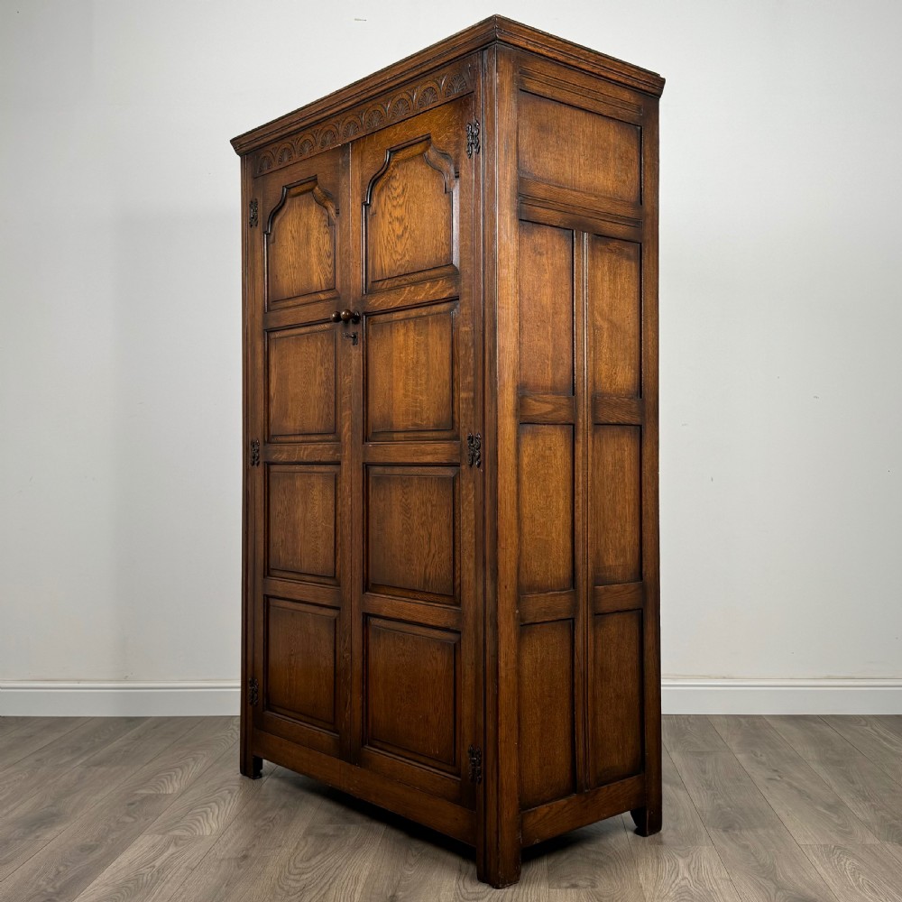 Antique 20th Century Wardrobe In Oak  View III