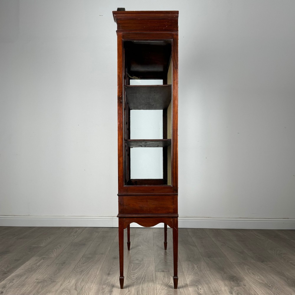  Antique Late 19th Century Glazed Display Cabinet In Mahogany 
 View III