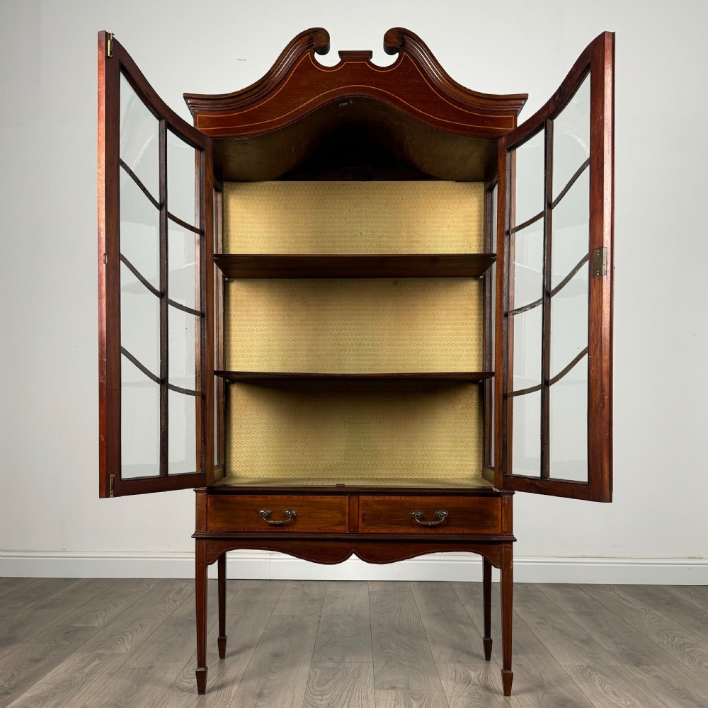  Antique Late 19th Century Glazed Display Cabinet In Mahogany 
 View IV
