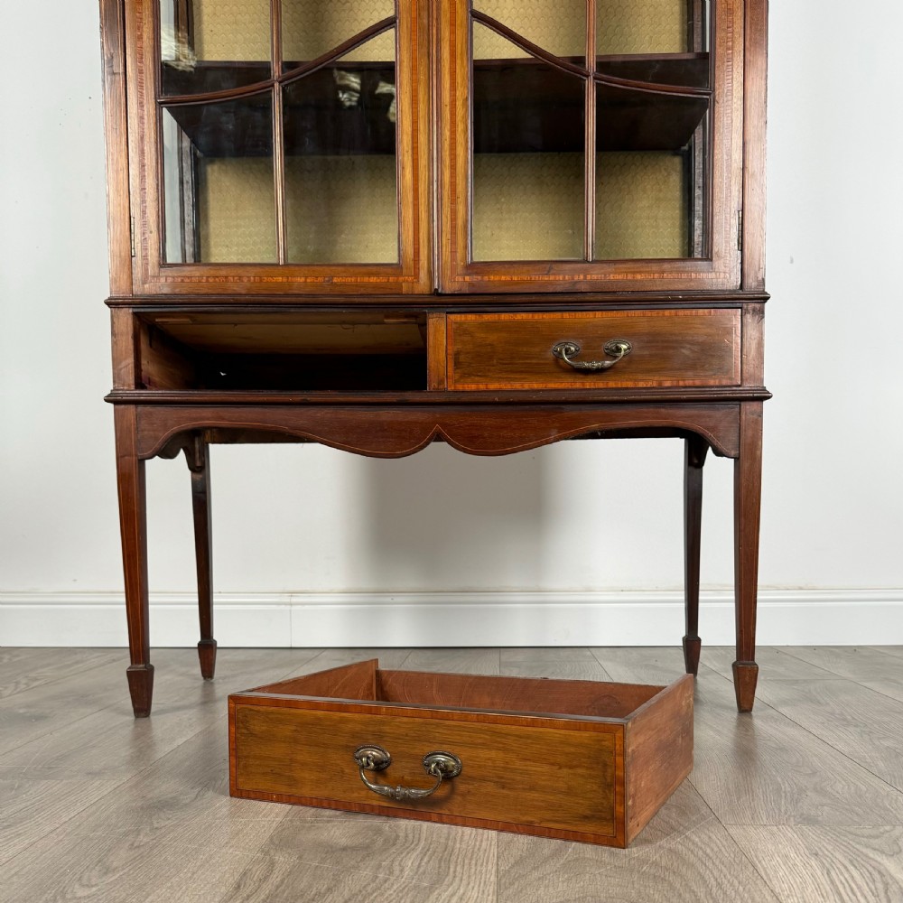  Antique Late 19th Century Glazed Display Cabinet In Mahogany 
 View X