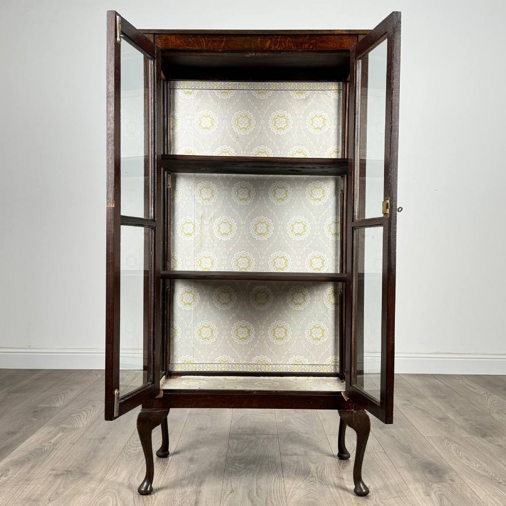 Antique 20th Century Display Cabinet In Oak  View II