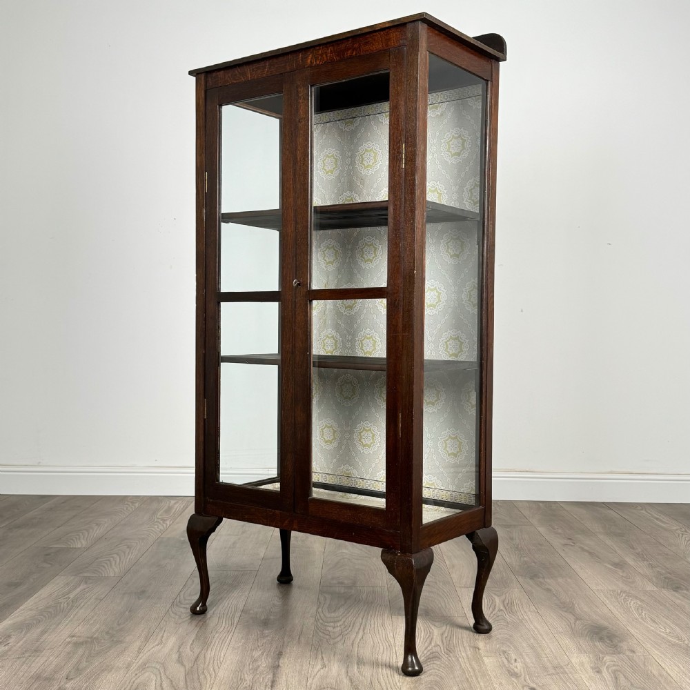 Antique 20th Century Display Cabinet In Oak  View III