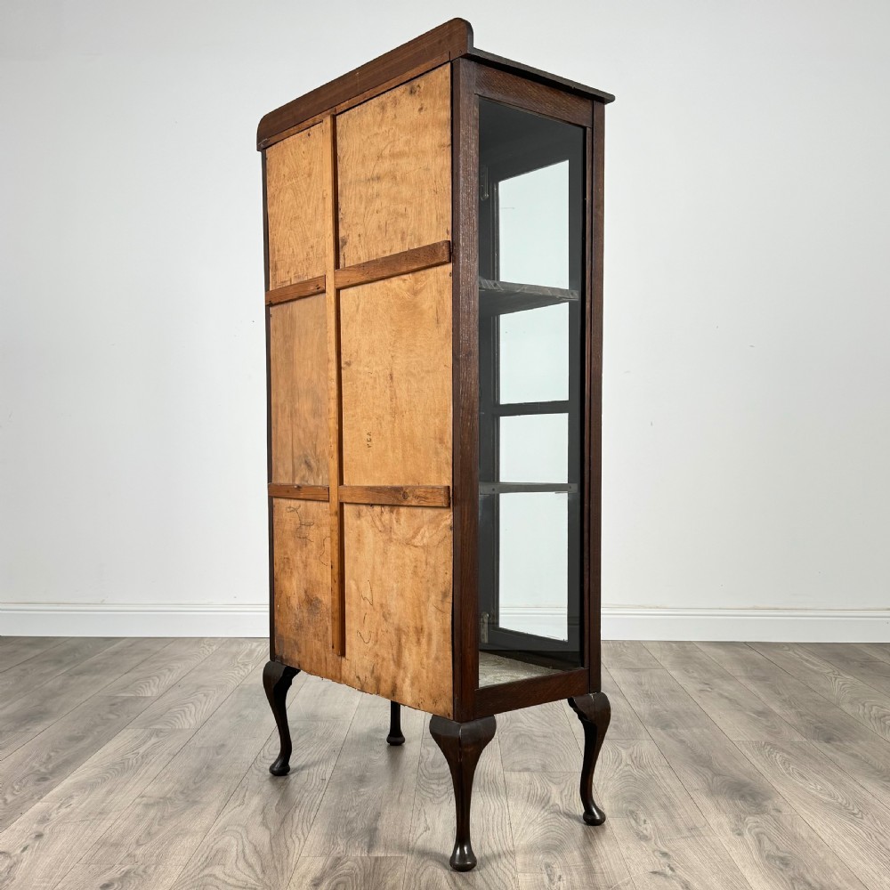 Antique 20th Century Display Cabinet In Oak  View VII