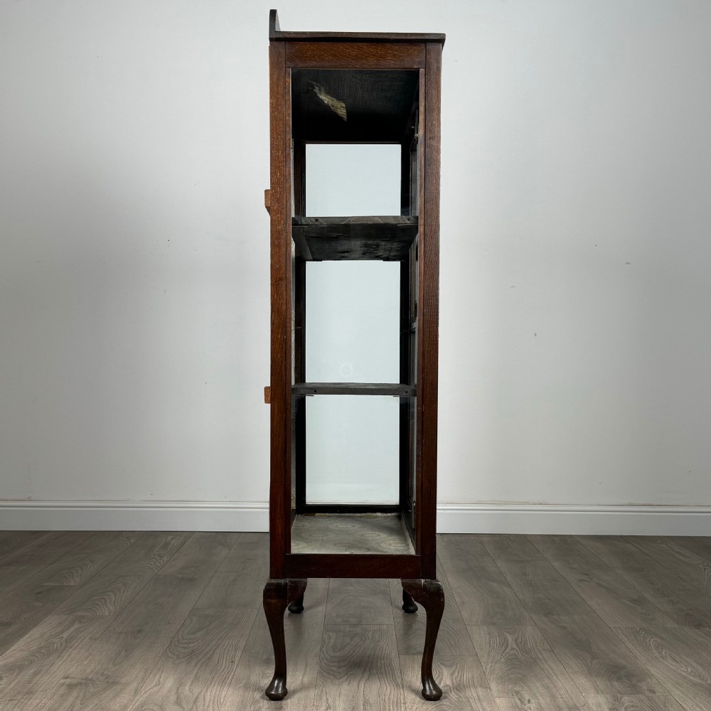 Antique 20th Century Display Cabinet In Oak  View VIII