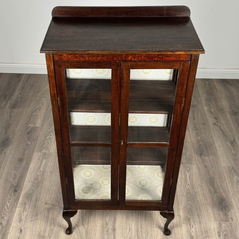 Antique 20th Century Display Cabinet In Oak  View X