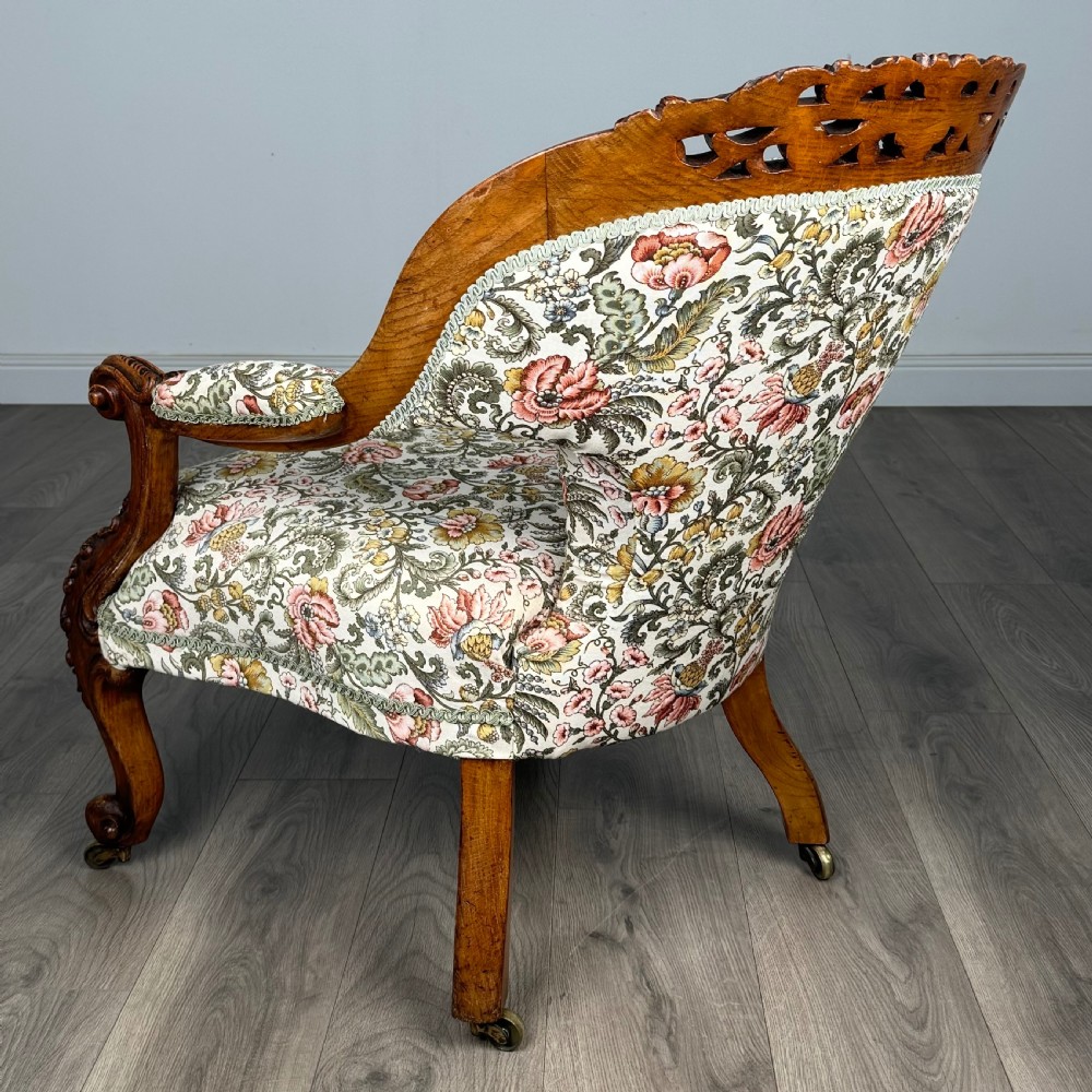 Antique 19th Century Fine Quality Carved Oak Armchair  View III