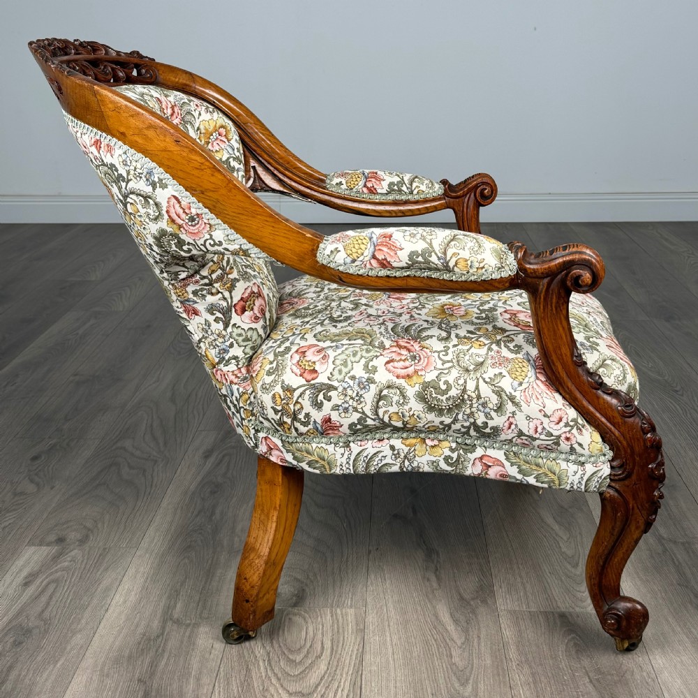 Antique 19th Century Fine Quality Carved Oak Armchair  View V