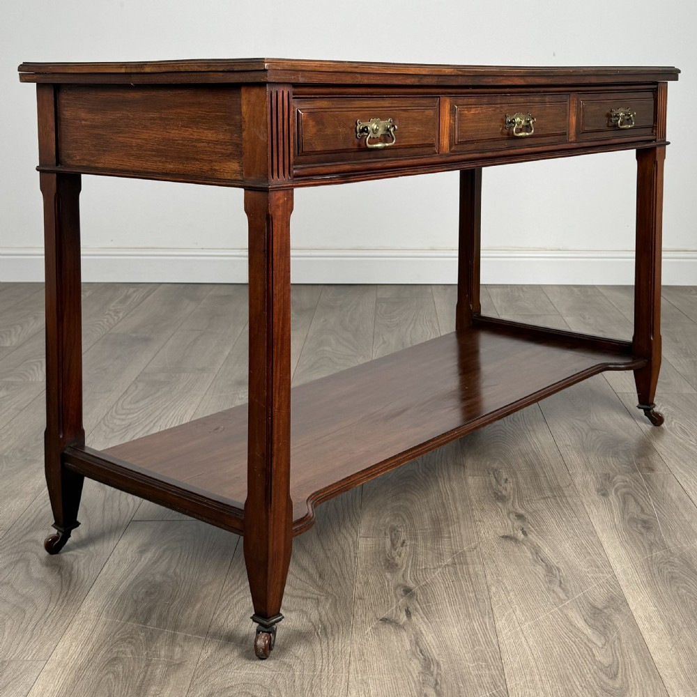 Antique 20th Century Side Table / Writing Table In Walnut  View VI
