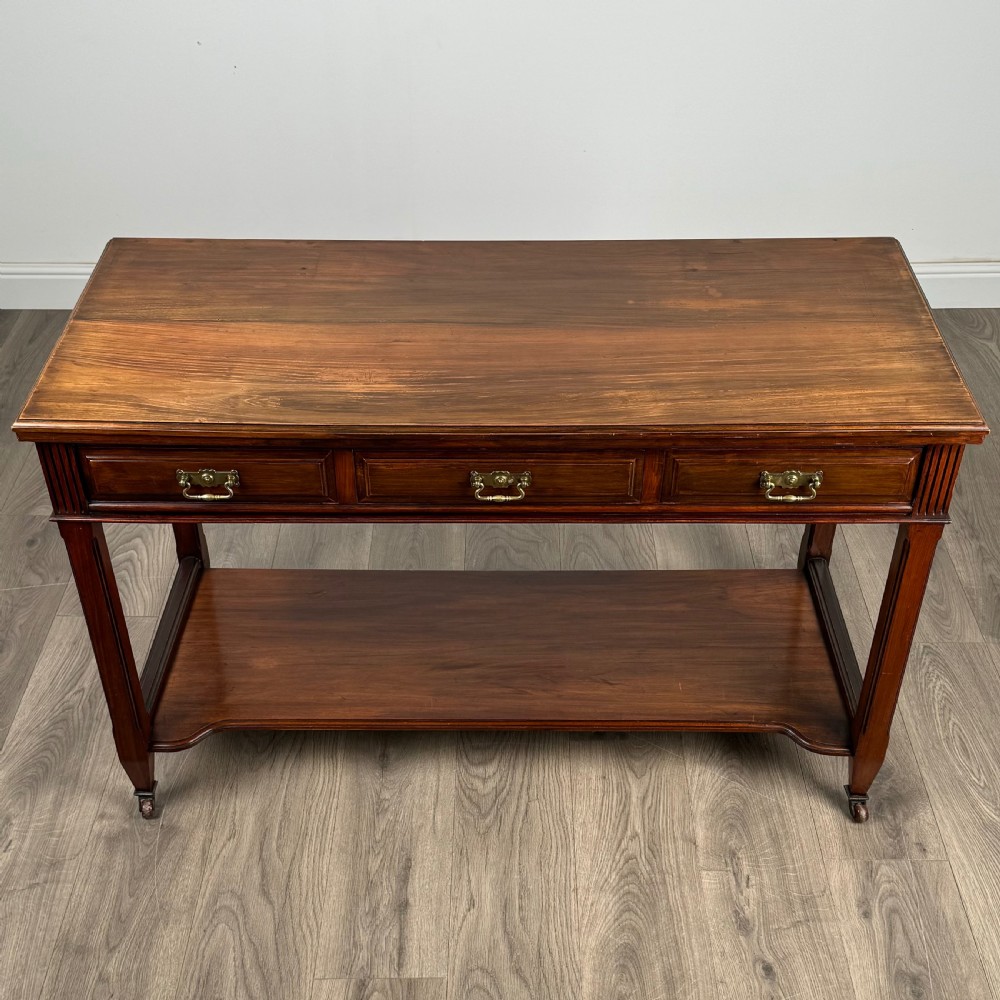 Antique 20th Century Side Table / Writing Table In Walnut  View IX