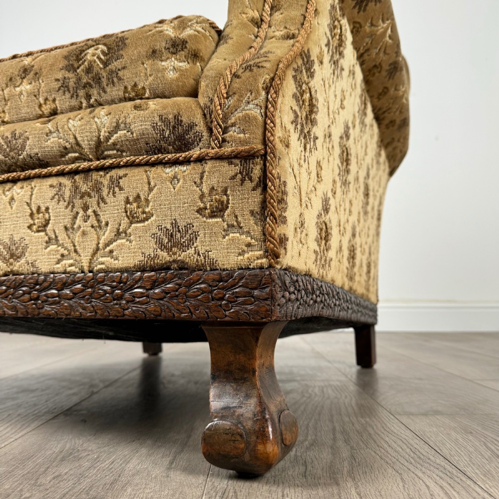 Antique 20th Century Armchair In Carved Oak 
 View XI