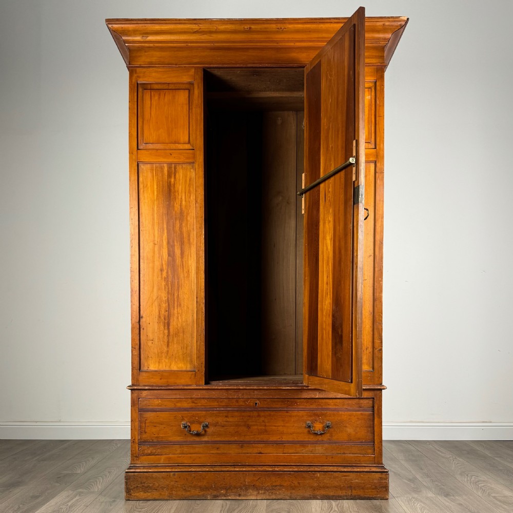  Antique Late 19th Century Wardrobe In Satin Walnut 
 View II