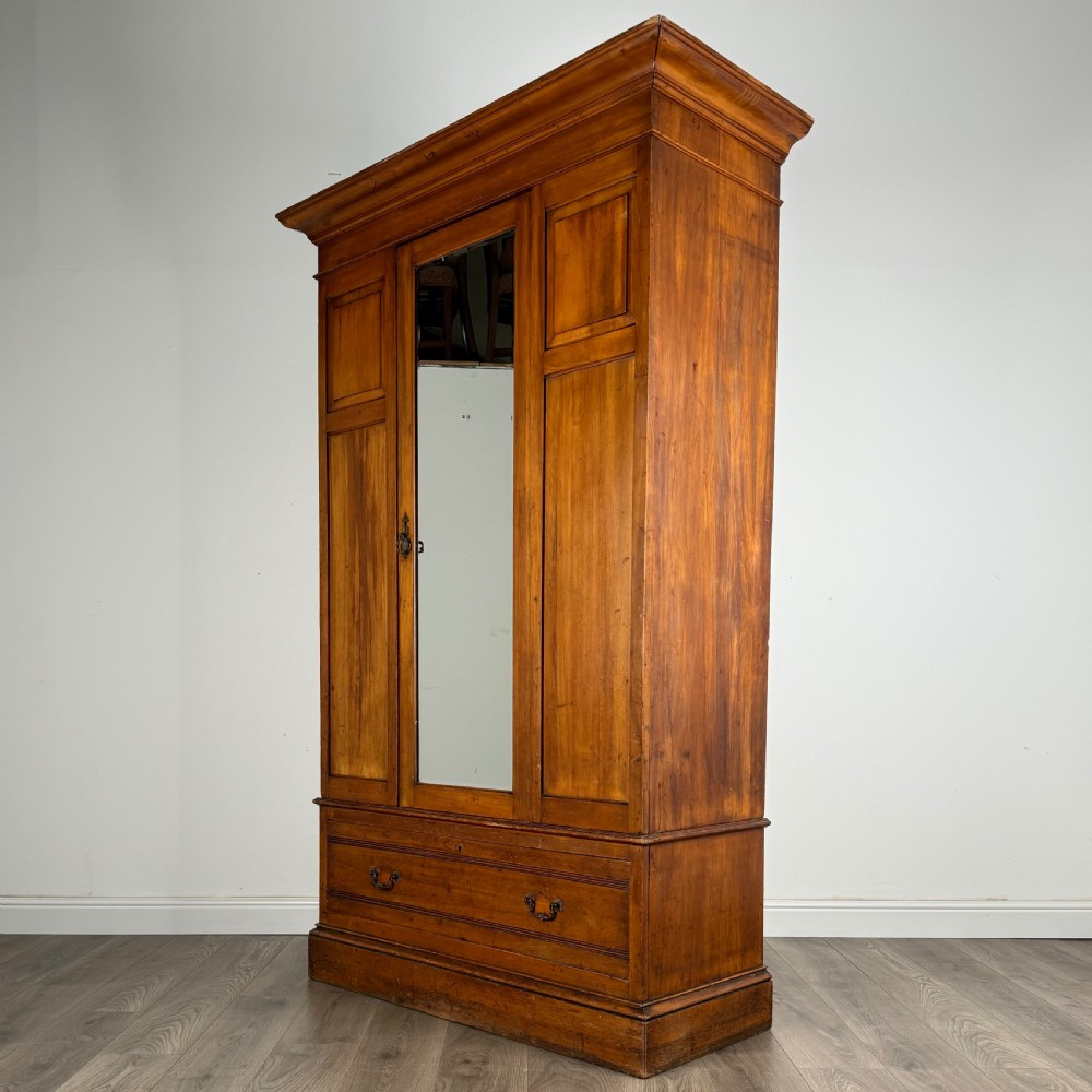  Antique Late 19th Century Wardrobe In Satin Walnut 
 View IV