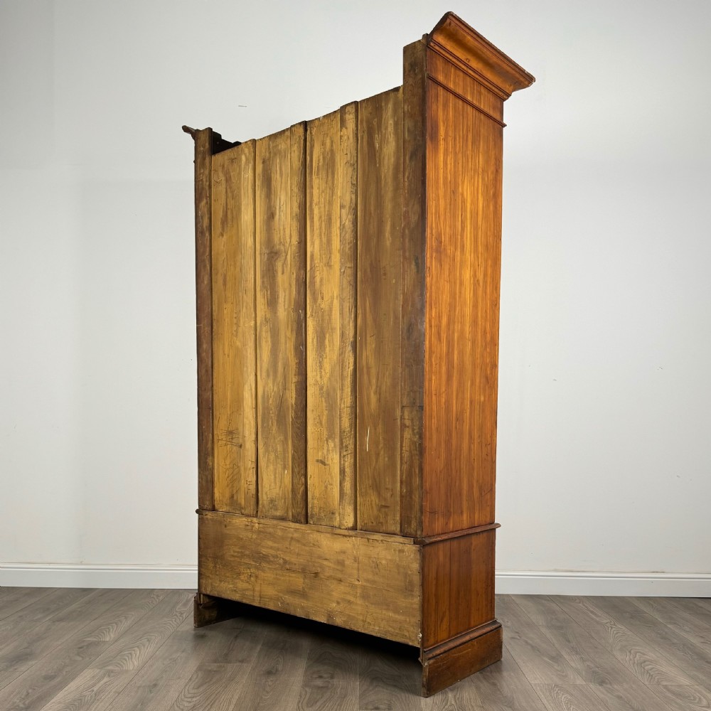  Antique Late 19th Century Wardrobe In Satin Walnut 
 View V