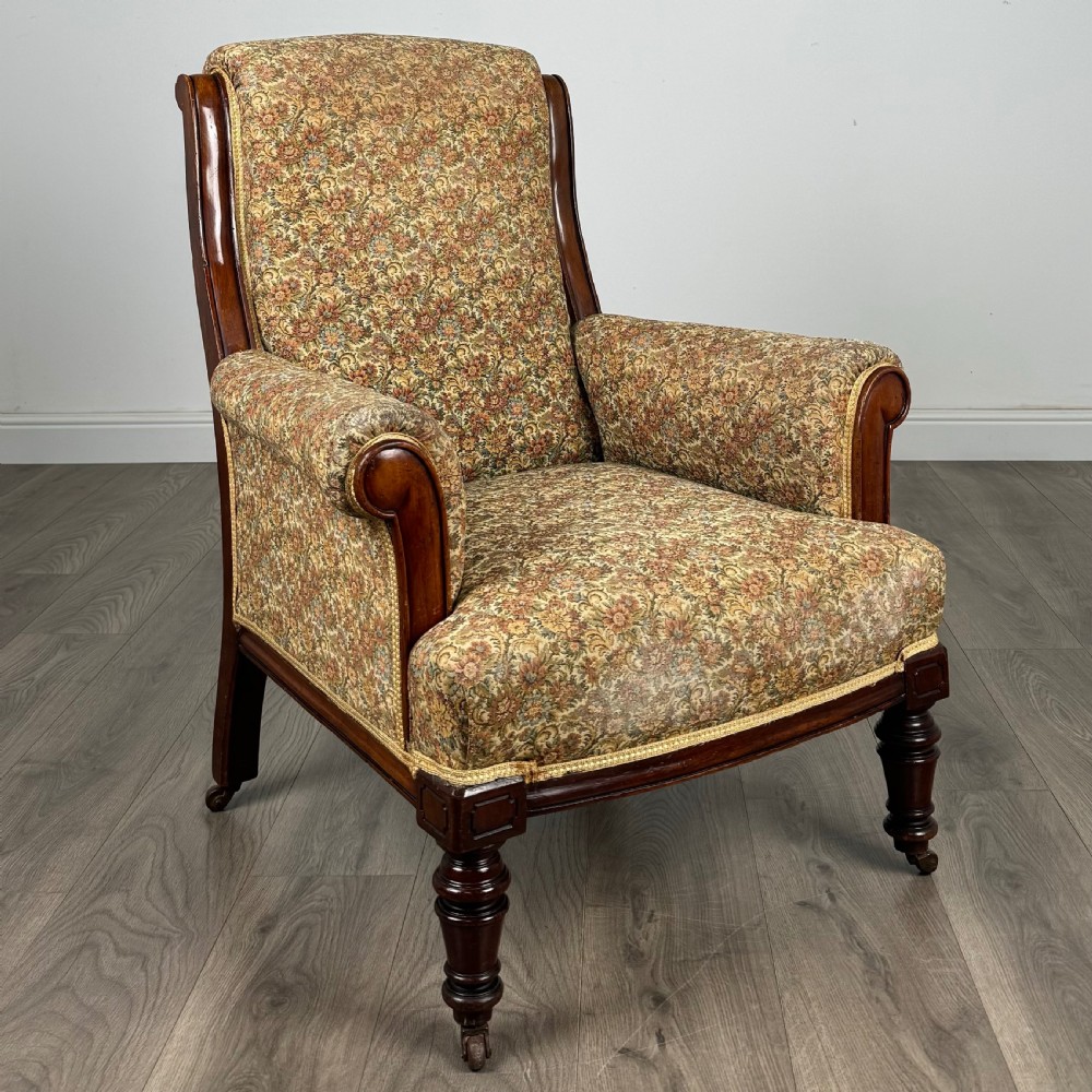 Antique 19th Century Armchair In Mahogany  View VI
