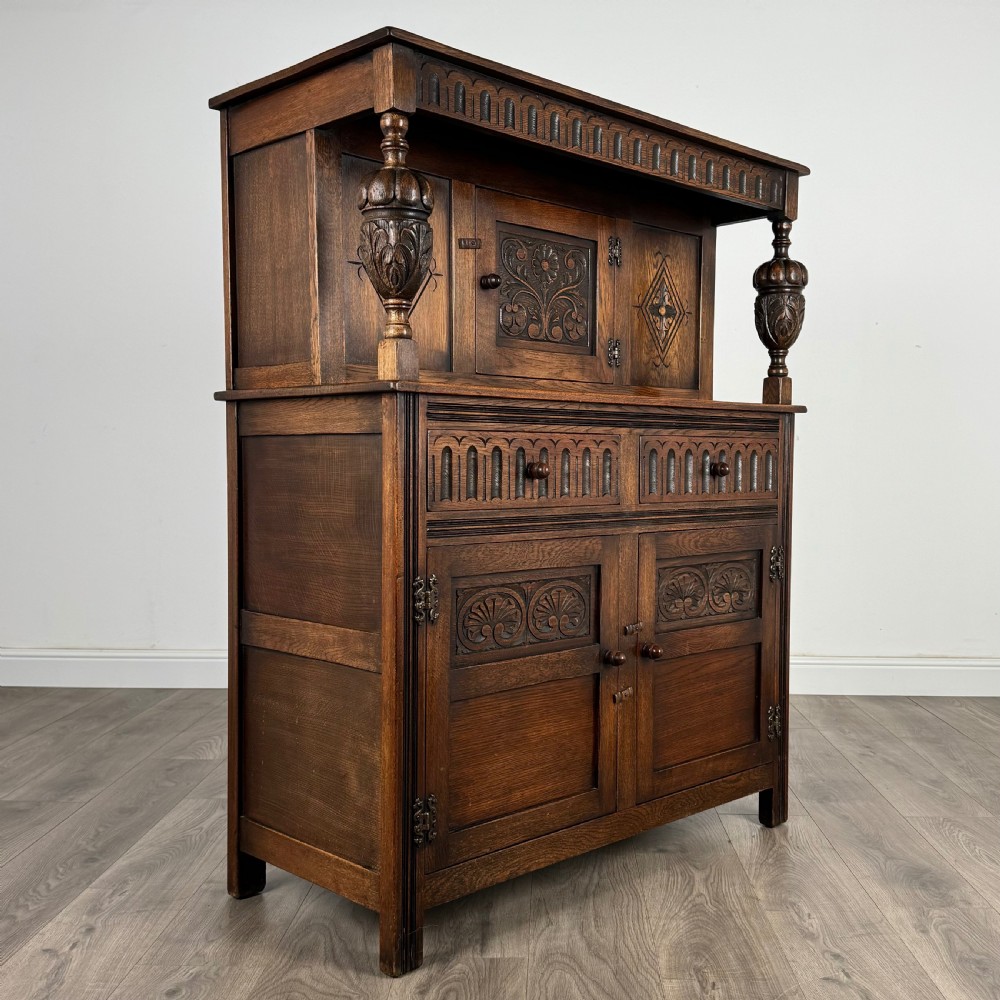 Antique 20th Century Court Cupboard In Oak 
 View X