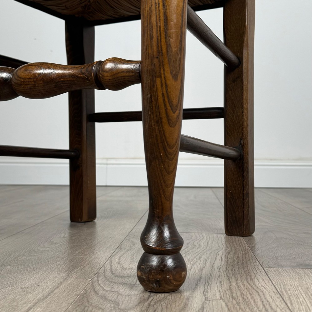 Antique 20th Century Set Of 6 Ladder Back Dining Chairs In Oak 
 View IX