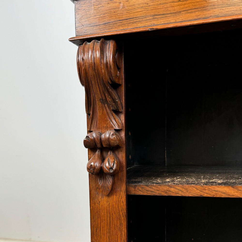 Antique Small 19th Century Open Bookcase In Rosewood 
 View X