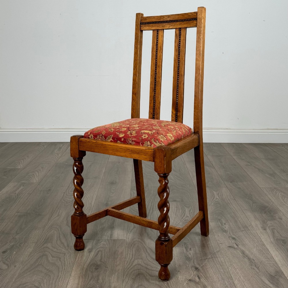 Antique 20th Century Set Of 4 Barley Twist Dining Chair’s 
 View II