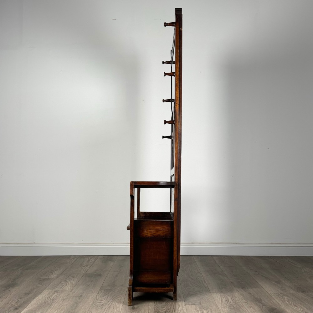 Antique 20th Century Carved Oak Hall Stand  View III