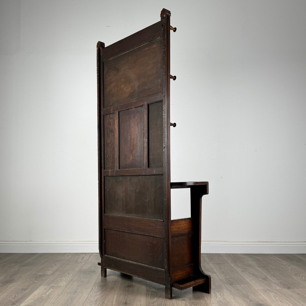 Antique 20th Century Carved Oak Hall Stand  View VII