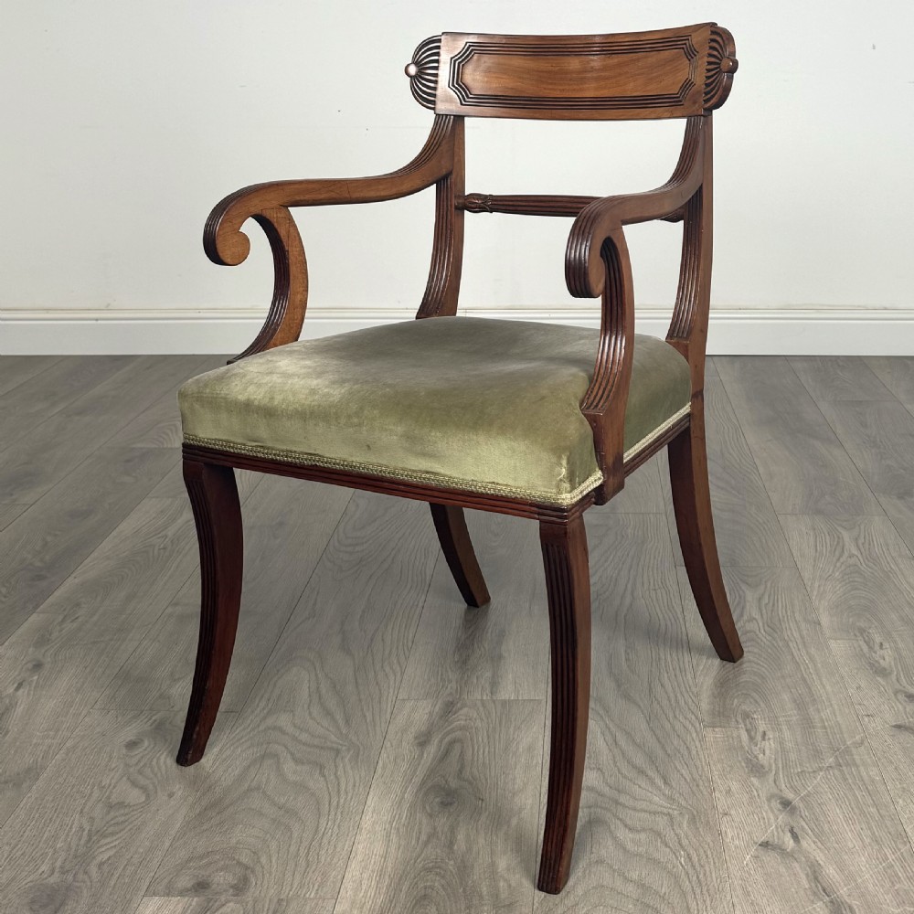 Antique Early 19th Century Set Of 8 Regency Dining Chair’s  View II