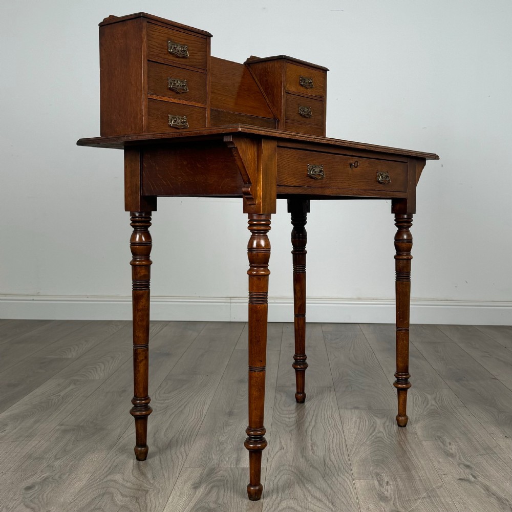  Antique Unusual 20th Century Desk In Oak 
 View IX